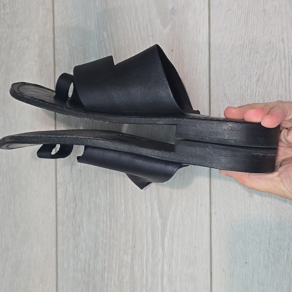 Free People Women Abilene Loop Toe Leather Boho Sandals Flats Shoes Sz 39/8.5-9 - Picture 9 of 12